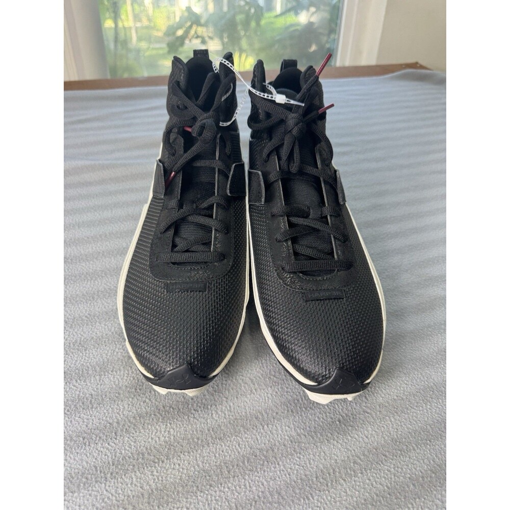 Under Armour Men’s Size 14 Black White High Top Athletic Shoes Sneakers New WOBX